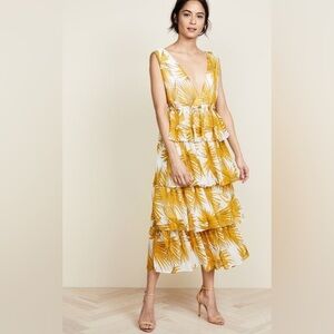 K1. Nightwalker Deep V Tiered Georgina Dress Summer Resort